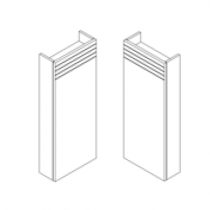 1/2 colonne flaconnier Signature L40 - 1 porte Chêne naturel, charnières gauches - DECOTEC Réf.1823441