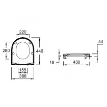 Abattant Od&eacute;on Rive Gauche Blanc - JACOB DELAFON R&eacute;f. E24888-00