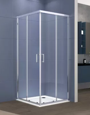 ACCES ANGLE FORDHAM+ 80x80x195 VERRE6mm TRANSP TRAITE BLANC BRILLANT - Atelier du Bain R�f. FORUPAA8SCTL