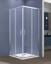 ACCES ANGLE FORDHAM+ 80x80x195 VERRE6mm TRANSP TRAITE BLANC BRILLANT - Atelier du Bain R&eacute;f. FORUPAA8SCTL