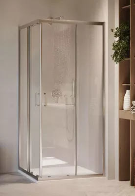 ACCES ANGLE FORDHAM+ 90x90x195 VERRE 6mm TRANSP TRAITE CHROME - Atelier du Bain R�f. FORUPAA9SCTCHR