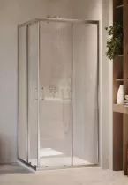 ACCES ANGLE FORDHAM+ 90x90x195 VERRE 6mm TRANSP TRAITE CHROME - Atelier du Bain R&eacute;f. FORUPAA9SCTCHR