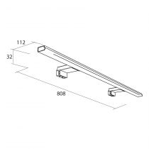 Applique led 12W Pandora 80cm - SALGAR Réf. 23536