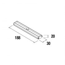 Applique led SENSOR 0.72W adhésive - rechargeable - SALGAR Réf. 23031