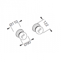 Appliques LED 2,5W Cléo 1889 Ø9cm (5 finitions au choix) - Jacob Delafon Réf. EB729-XX