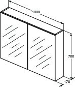 Armoire de toilette 100 cm - Ideal Standard Réf. T3592AL
