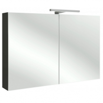 Armoire de toilette 100cm 2 portes avec éclairage Led intérieur basalte - JACOB DELAFON Réf. EB1365-N23