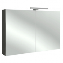 Armoire de toilette 105cm 2 portes avec éclairage Led intérieur gris - JACOB DELAFON Réf. EB787-G98