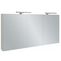 Armoire de toilette 130cm 3 portes avec éclairage Led intérieur basalte - JACOB DELAFON Réf. EB1369-N23