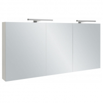 Armoire de toilette 140cm 3 portes avec éclairage Led intérieur basalte - JACOB DELAFON Réf. EB1370-N23