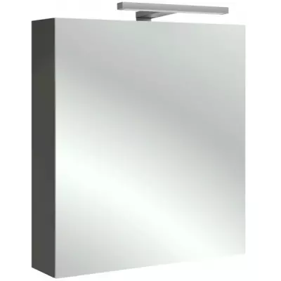 Armoire de toilette 60cm 1 porte charni�res � droite avec �clairage Led int�rieur basalte - JACOB DELAFON R�f. EB1362D-N23