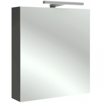 Armoire de toilette 60cm 1 porte charnières à droite avec éclairage Led intérieur basalte - JACOB DELAFON Réf. EB1362D-N23