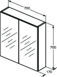 Armoire de toilette 70 cm LED - Ideal Standard Réf. T3439AL