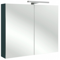 Armoire de toilette 80cm 2 portes avec éclairage Led intérieur basalte - JACOB DELAFON Réf. EB1364-N23