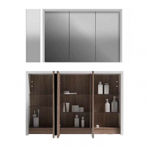 Armoire de toilette Bella 80cm LED 27,21W 3 portes miroir / Laque au choix - DECOTEC Réf. 1309301