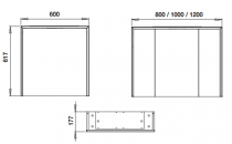 Armoire de toilette Divine 60cm 1 porte miroir / coloris au choix - DECOTEC Réf. 1309001