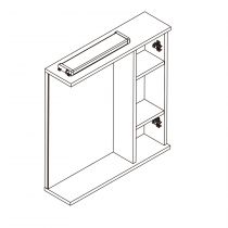 Armoire de toilette Loira Led 60x65cm 2 portes miroir - SALGAR Réf. 97365