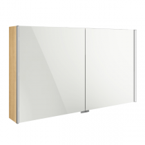 Armoire de toilette Signature 120cm LED 20,16W 2 portes miroir double face / Laque au choix - DECOTEC