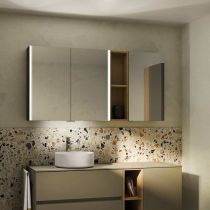 Armoire de toilette Signature 120cm LED 20,16W 2 portes miroir double face / Placage au choix - DECOTEC