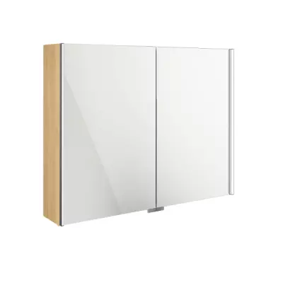 Armoire de toilette Signature 80cm LED 18,24W 1 porte miroir double face / Laque au choix - DECOTEC