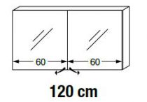 ARM.TOILETTE GLOSSY BOX L:1200 2 COTES LAQUES 650X134.5 - SANIJURA Réf. 934305