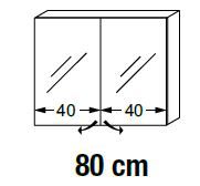 ARM.TOILETTE GLOSSY BOX L:800 2 COTES LAQUES 650X134.5 - SANIJURA Réf. 934302