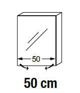 ARM.TOILETTE SHINY BOX L:500 GAUCHE / 2C LAQUES 650X134.5 - SANIJURA Réf. 934401