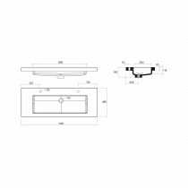 asque Toscana 120.5cm percée 2 trous Blanc - SALGAR Réf. 26938