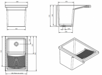 Bac à laver Riba 39x60.5cm Blanc - SANINDUSA Réf. 108600