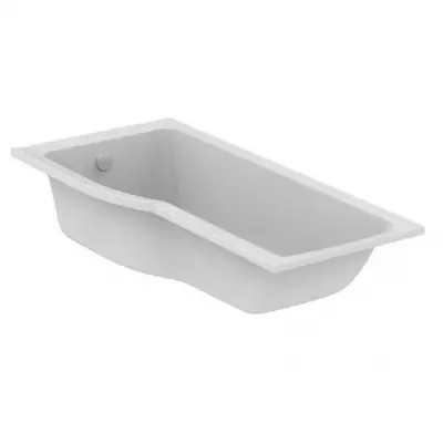 Baignoire bain-douche asym�trique Connect 170x80cm Blanc - PORCHER R�f. E113401
