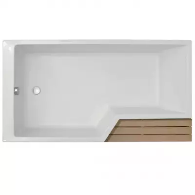 Baignoire bain-douche Neo (seule) 180 x 90/70 acrylique version gauche Blanc - JACOB DELAFON R�f. E6D004L-00