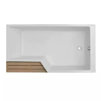 Baignoire bain-douche Neo 150 x 80/60 acrylique version droite Blanc mat - Jacob Delafon R�f. CE6D119R-WPM