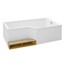 Baignoire bain-douche Neo 160 x 90/70 acrylique version droite Blanc - JACOB DELAFON Réf. E6D000R-00