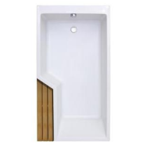 Baignoire bain-douche Neo 160 x 90/70 acrylique version gauche Blanc - JACOB DELAFON Réf. E6D000L-00