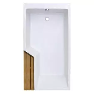 Baignoire bain-douche Neo 170 x 90/70 acrylique version gauche Blanc - JACOB DELAFON R�f. E6D002L-00