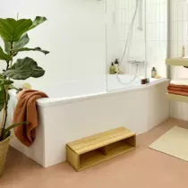 Baignoire Bastille bain-douche (seule) 170x90/60cm version droite blanc brillant antid&eacute;rapant - JACOB DELAFON R&eacute;f. E6D214R-F-00