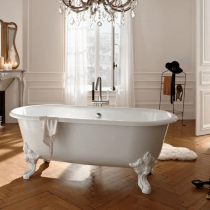Baignoire fonte Cléo 1889 175x80cm Blanc brillant (pieds en option) - Jacob Delafon Réf. E2901N-00