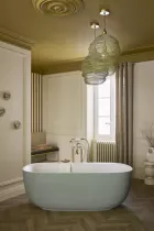 Baignoire &icirc;lot Bastille acrylique 170x80cm avec vidage inclus Laqu&eacute; Amande satin&eacute;e - JACOB DELAFON R&eacute;f. E6D511-S51