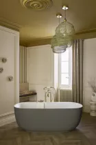 Baignoire &icirc;lot Bastille acrylique 170x80cm avec vidage inclus Laqu&eacute; Brun Sepia satin&eacute;e - JACOB DELAFON R&eacute;f. E6D511-S64