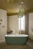 Baignoire &icirc;lot Bastille acrylique 170x80cm avec vidage inclus Laqu&eacute; Kaki satin&eacute;e - JACOB DELAFON R&eacute;f. E6D511-S66