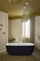 Baignoire &icirc;lot Bastille acrylique 170x80cm avec vidage inclus Laqu&eacute; Noir satin&eacute;e - JACOB DELAFON R&eacute;f. E6D511-S14