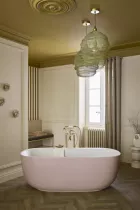 Baignoire &icirc;lot Bastille acrylique 170x80cm avec vidage inclus Laqu&eacute; Rose p&acirc;le satin&eacute;e - JACOB DELAFON R&eacute;f. E6D511-S42