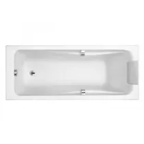 Baignoire rectangulaire Od&eacute;on Up 160x75cm Min&eacute;racryl&reg; blanc brillant avec poign&eacute;es & repose-t&ecirc;te - JACOB DELAFON R&eacute;f. E6057-00