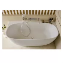 Baignoire semi-&icirc;lot Bastille acrylique 170x80cm avec vidage inclus Blanc mat - JACOB DELAFON R&eacute;f. E6D512-WPM