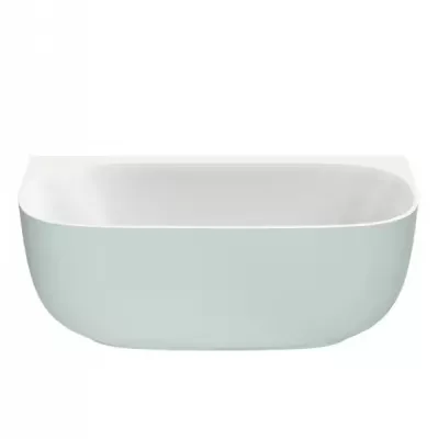 Baignoire semi-�lot Bastille acrylique 170x80cm avec vidage inclus Laqu� Amande satin�e - JACOB DELAFON R�f. E6D512-S51
