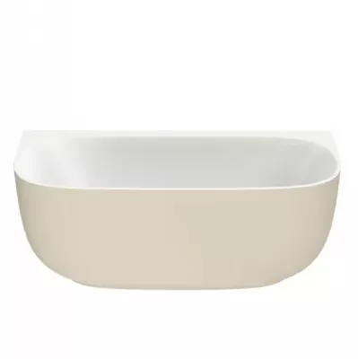 Baignoire semi-�lot Bastille acrylique 170x80cm avec vidage inclus Laqu� Argile satin�e - JACOB DELAFON R�f. E6D512-F84
