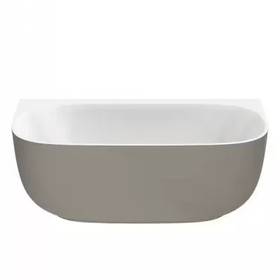 Baignoire semi-�lot Bastille acrylique 170x80cm avec vidage inclus Laqu� Brun Sepia satin�e - JACOB DELAFON R�f. E6D512-S64