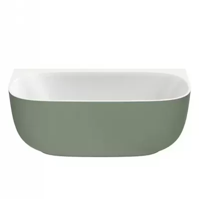 Baignoire semi-�lot Bastille acrylique 170x80cm avec vidage inclus Laqu� Kaki satin�e - JACOB DELAFON R�f. E6D512-S66