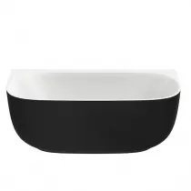 Baignoire semi-&icirc;lot Bastille acrylique 170x80cm avec vidage inclus Laqu&eacute; Noir satin&eacute;e - JACOB DELAFON R&eacute;f. E6D512-S14