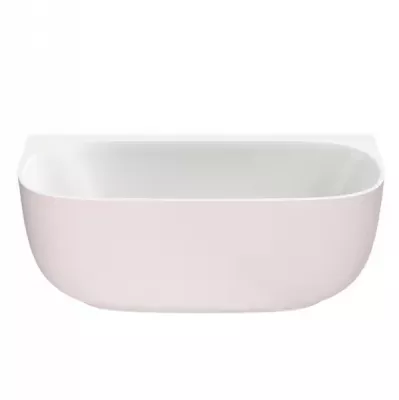 Baignoire semi-�lot Bastille acrylique 170x80cm avec vidage inclus Laqu� Rose p�le satin�e - JACOB DELAFON R�f. E6D512-S42
